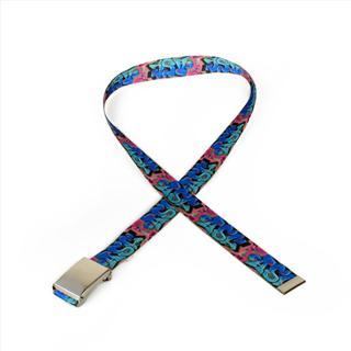 silver personalised photo belt